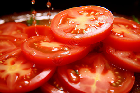 盘子里的番茄图片