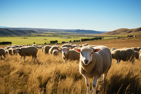 农村田野的畜牧业图片