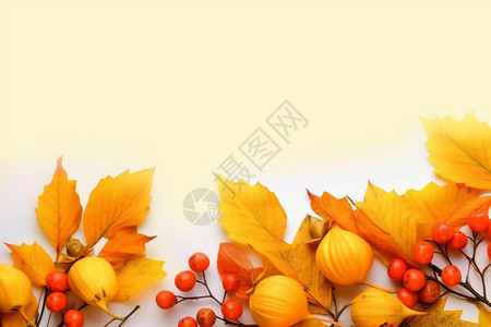 黄色落叶背景图片