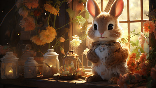 梦幻兔子王国背景图片