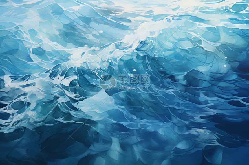 抽象的海水插画图片下载-正版图片600418524-摄图网