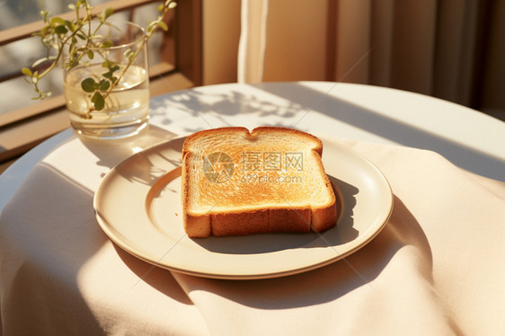 阳光下的面包图片