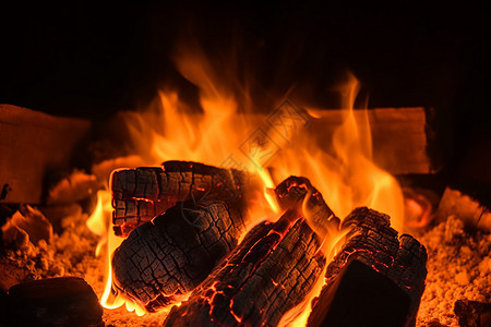 壁炉火焰图片