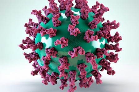 3D生物体冠状病毒概念图图片