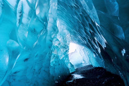 冰川冰洞的景观图片
