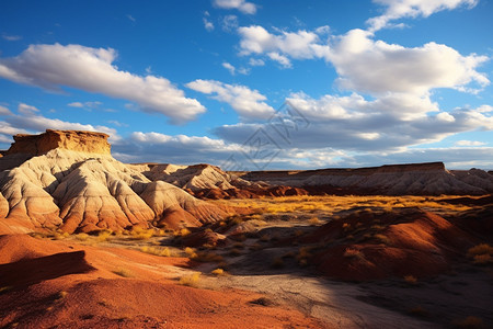 沙漠中的地质景观图片