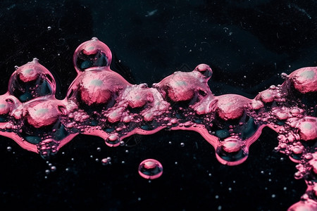 抽象粉红气泡图片