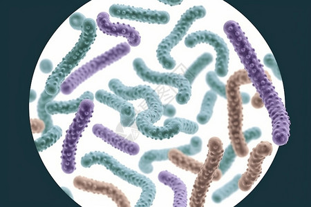 微观益生菌微生物链球菌高清图片