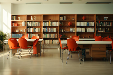 大学校园的图书馆背景图片