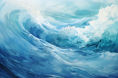 海上汹涌的浪花图片