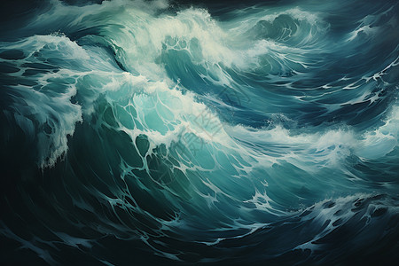 海上的波浪背景图片