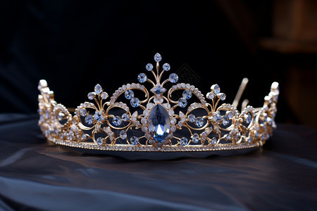 水晶皇冠首饰背景图片