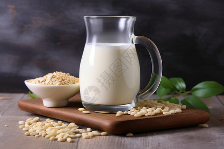 豆奶饮品健康营养早餐豆奶背景
