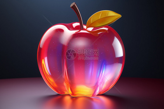 半透明水晶苹果图片