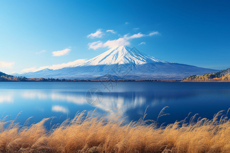 雪山湖泊风光图片