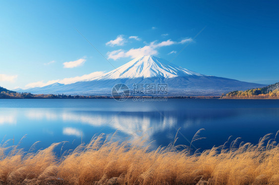 雪山湖泊风光图片