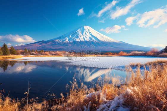 户外雪山风光图片