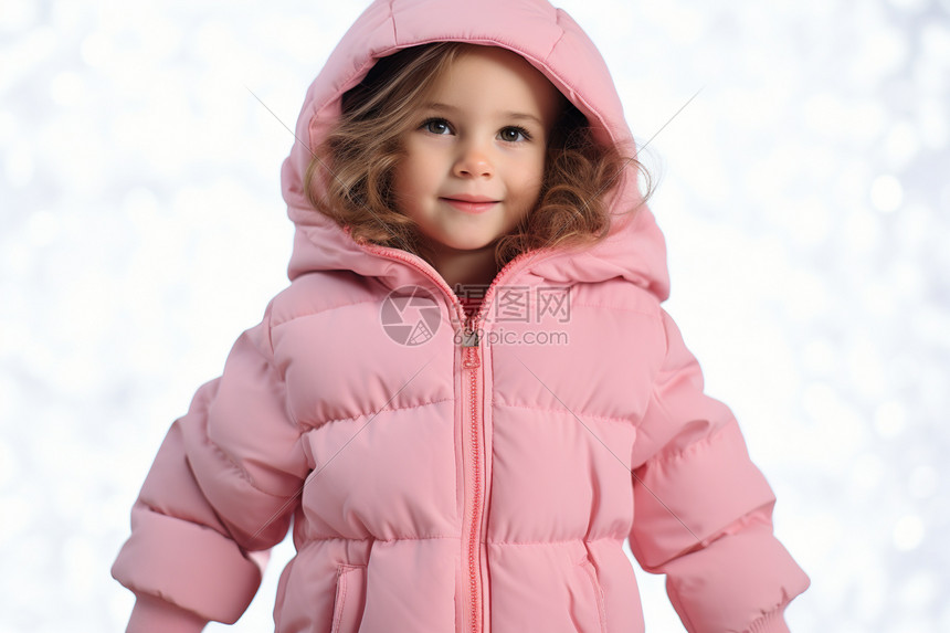 冬天穿羽绒服的孩子图片