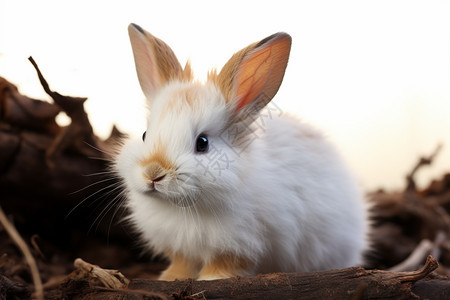 呆萌的小兔子图片