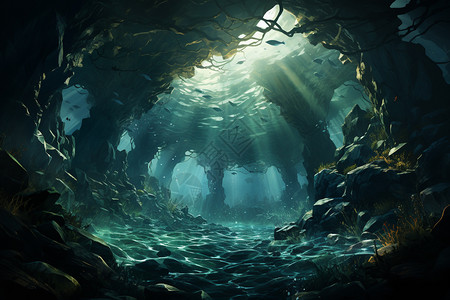 梦幻海底背景图片