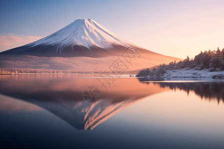 美丽的富士山景观图片