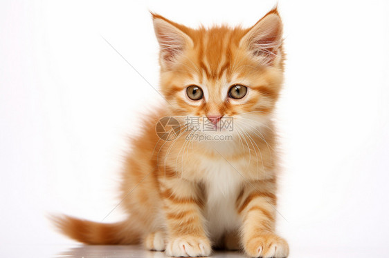 毛茸茸的橘色小猫图片