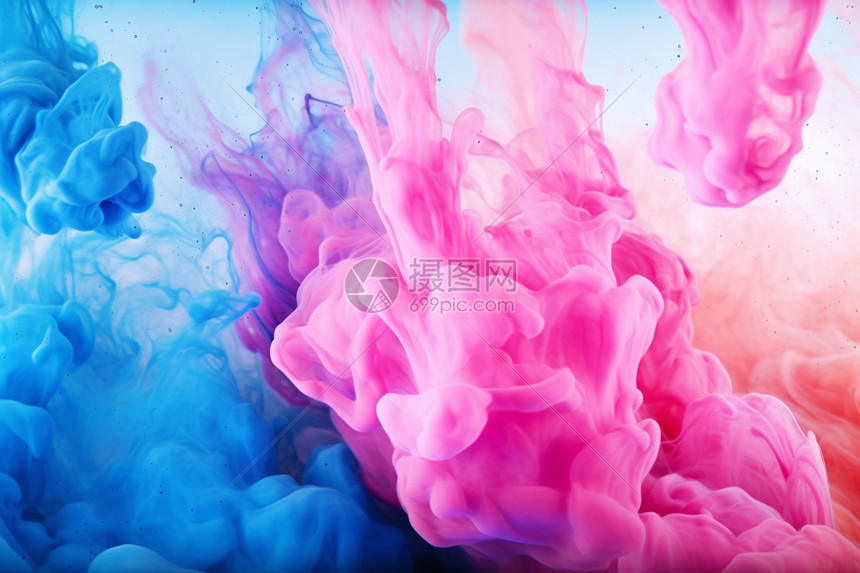 创意水中水彩颜料图片