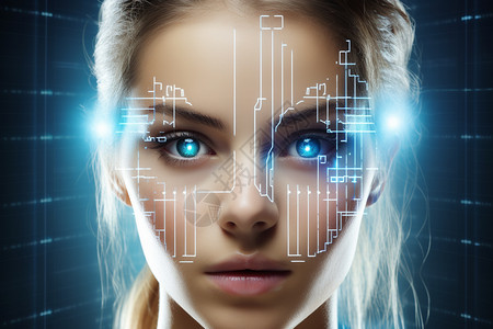 未来脸部扫描技术图片