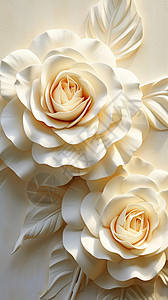 奶白的立体花朵图片