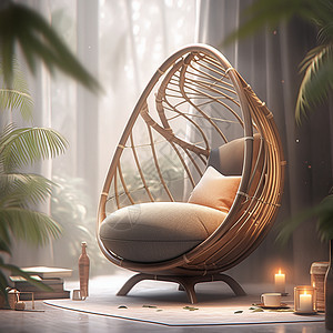 惊叹的竹椅设计图片
