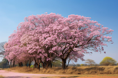 粉色的木棉树图片