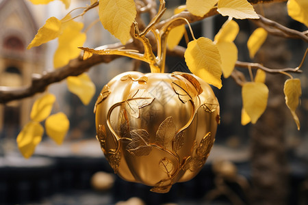 树上结的金苹果图片
