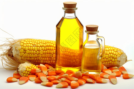 金黄的玉米油图片