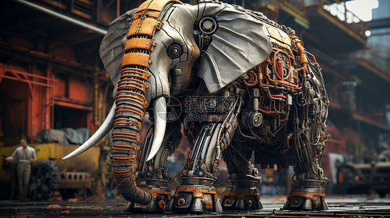 机械合成的大象3.图片
