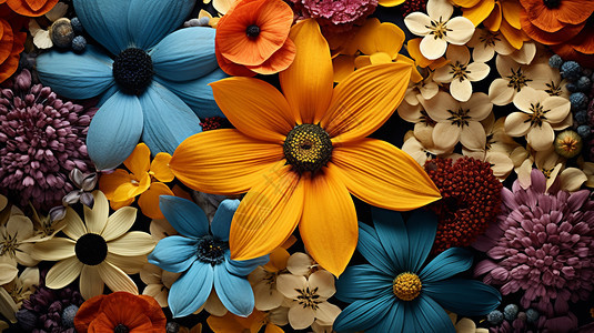 色彩鲜艳的花朵图片