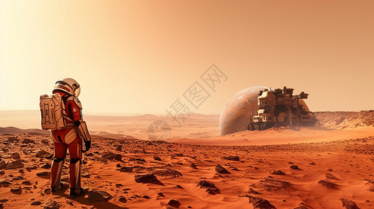 火星上的飞船高清图片