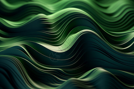 迷人的绿色波浪图片