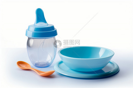 硅胶婴儿餐具图片