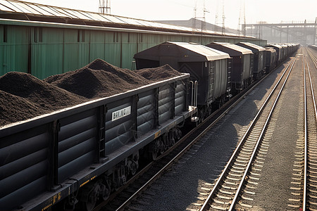 火车运输煤炭图片