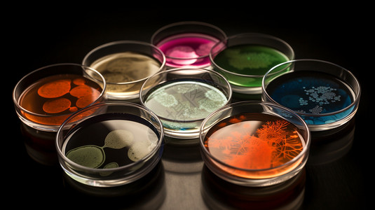 实验里的细菌器皿图片