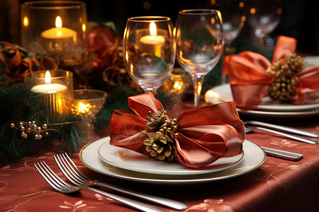 仪式感圣诞节餐桌背景图片
