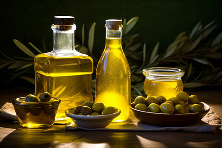 新鲜鲜榨的橄榄油图片