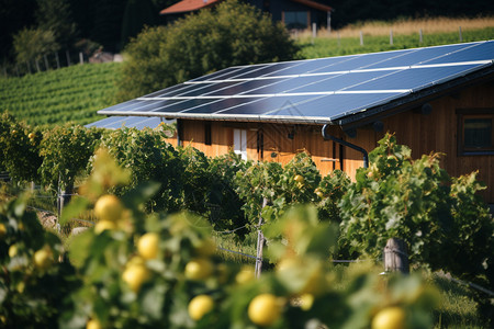 现代屋顶现代农业太阳能发电板背景