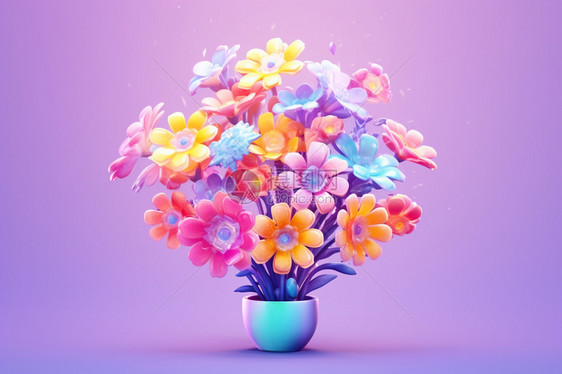 创意艺术的立体花卉图片
