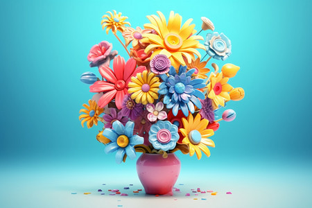 丰富多彩的艺术感3D花卉图片