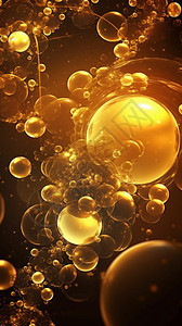 黄金色的泡泡背景图片