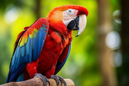 热带雨林的金刚鹦鹉图片