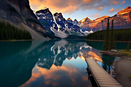 加拿大的山脉风景图片