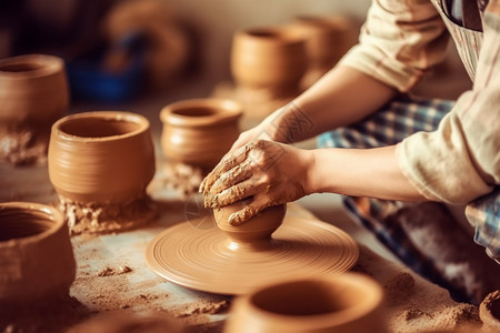传统陶艺制作高清图片