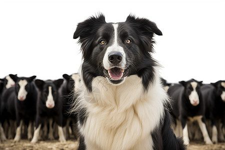 放牧的牧羊犬图片